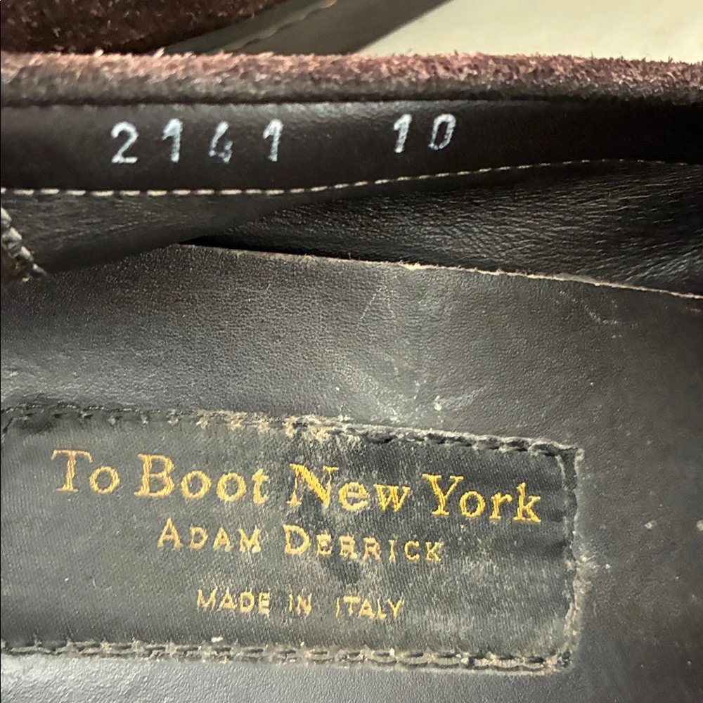To Boot New York Dark Brown Suede Loafers MSRP $399 Size 10 - Picture 6 of 7